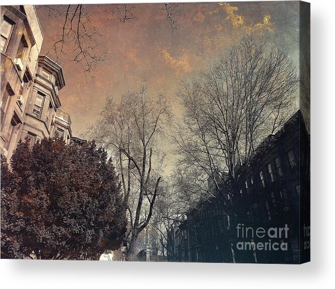 Brooklyn Acrylic Print featuring the photograph Among the Brownstones - Gift for New Yorkers by Onedayoneimage Photography