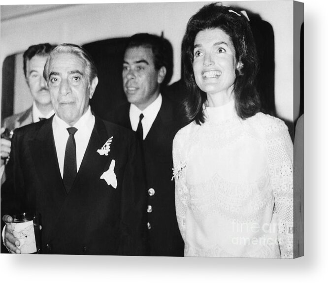 People Acrylic Print featuring the photograph Aristotle And Jacqueline Kennedy Onassis by Bettmann