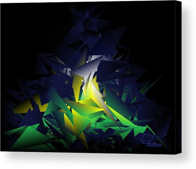 Abstract Acrylic Print featuring the digital art Awake 1901 by Ludwig Keck