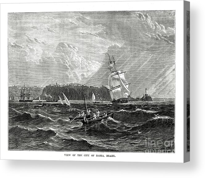 Bahia State Acrylic Print featuring the drawing Bahia, Brazil, 1877 by Print Collector