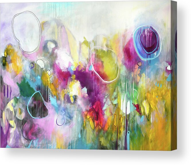 Abstract Art Acrylic Print featuring the painting Balloons by Tracy-Ann Marrison