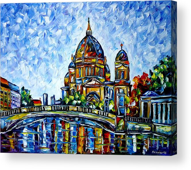 Church Painting Acrylic Print featuring the painting Berlin Cathedral by Mirek Kuzniar