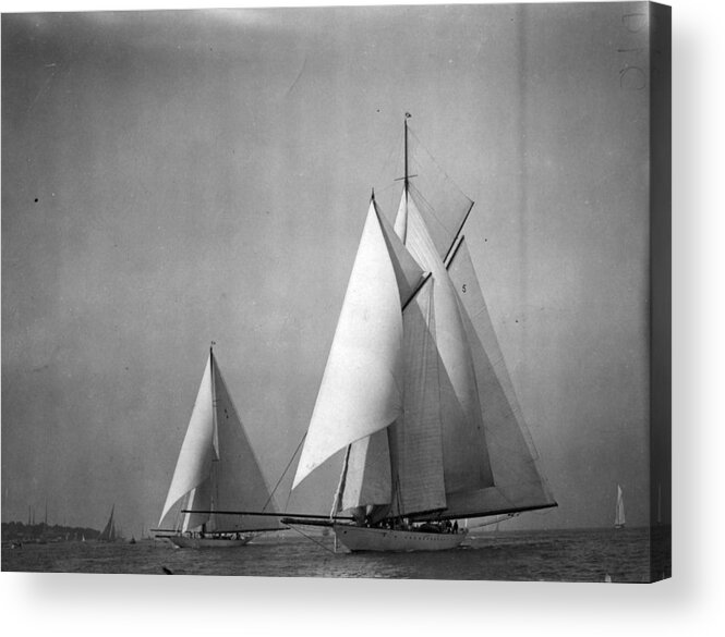 England Acrylic Print featuring the photograph Big Yacht Race by Topical Press Agency