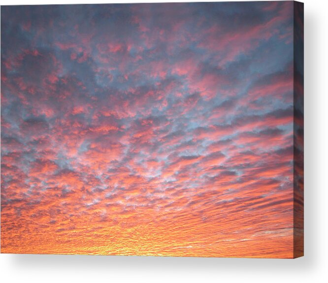 Purple Acrylic Print featuring the photograph Blazing Sunset by Theanthrope