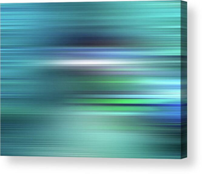 Turquoise Abstract Acrylic Print featuring the photograph Blue Ocean Abstract by Gill Billington