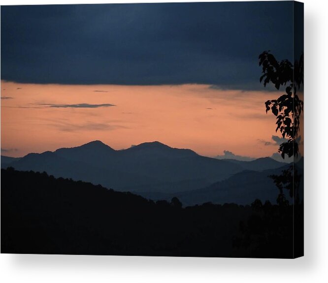 Blue Acrylic Print featuring the photograph Blue Ridge Mountains by Kathy Ozzard Chism