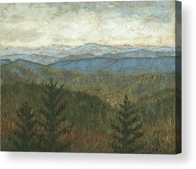 Traditional Acrylic Print featuring the painting Blue Ridge View I by Megan Meagher
