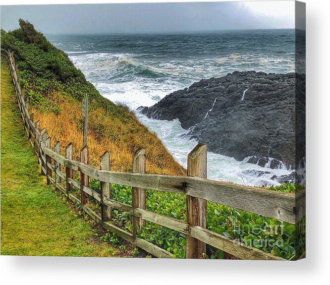 Photography Acrylic Print featuring the painting Boiler Bay by Jeanette French