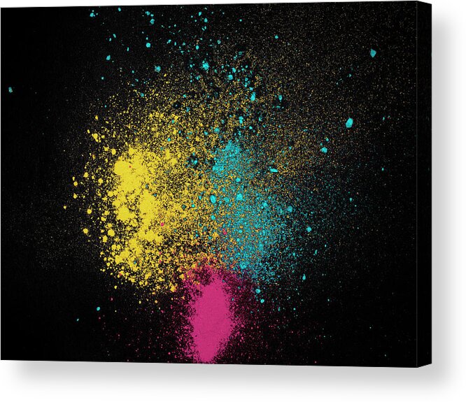 Mexico City Acrylic Print featuring the photograph Color Dust Magenta Yellow And Cyan by Edgardo Contreras