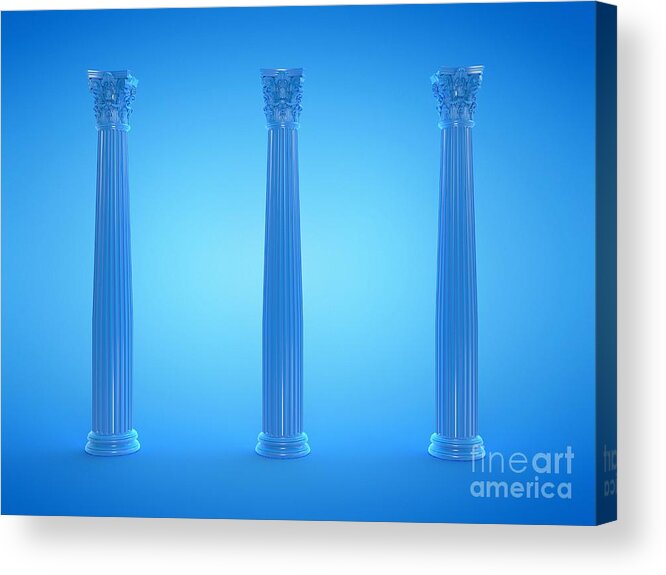 3d Acrylic Print featuring the photograph Columns by Sebastian Kaulitzki/science Photo Library