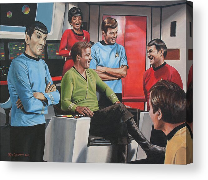 Star Trek Acrylic Print featuring the painting Comic Relief by Kim Lockman