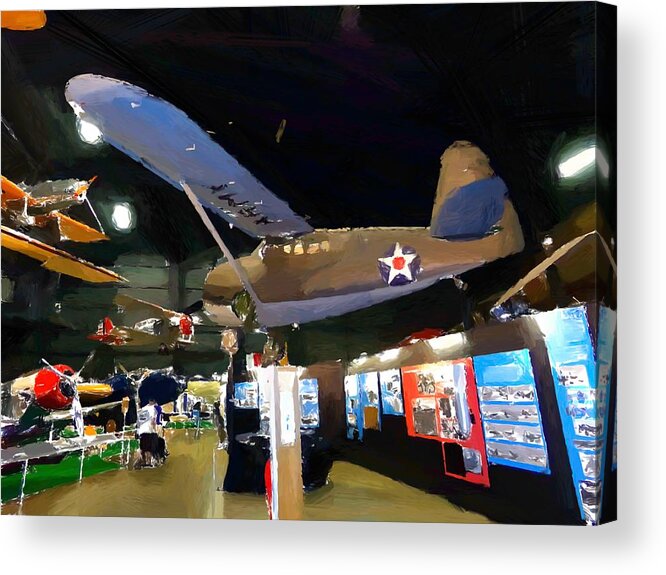 Airplane Acrylic Print featuring the mixed media Curtiss O-52 by Christopher Reed