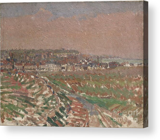 Oil Painting Acrylic Print featuring the drawing Dieppe From The West by Heritage Images