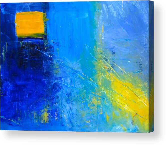 Square Acrylic Print featuring the painting Don't Box me in by Barbara O'Toole