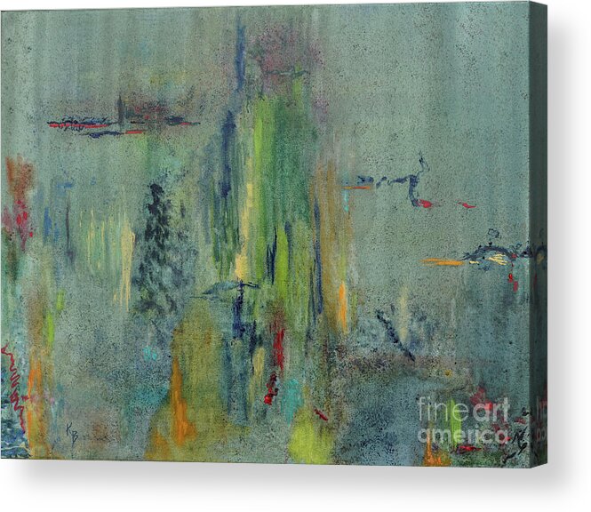 Abstract Acrylic Print featuring the painting Dreaming #1 by Karen Fleschler