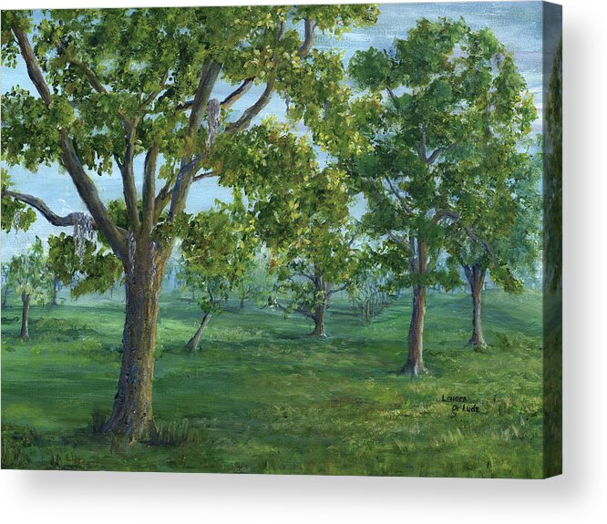 Old Duelling Grounds Acrylic Print featuring the painting Dueling Grounds New Orleans Louisiana by Lenora De Lude