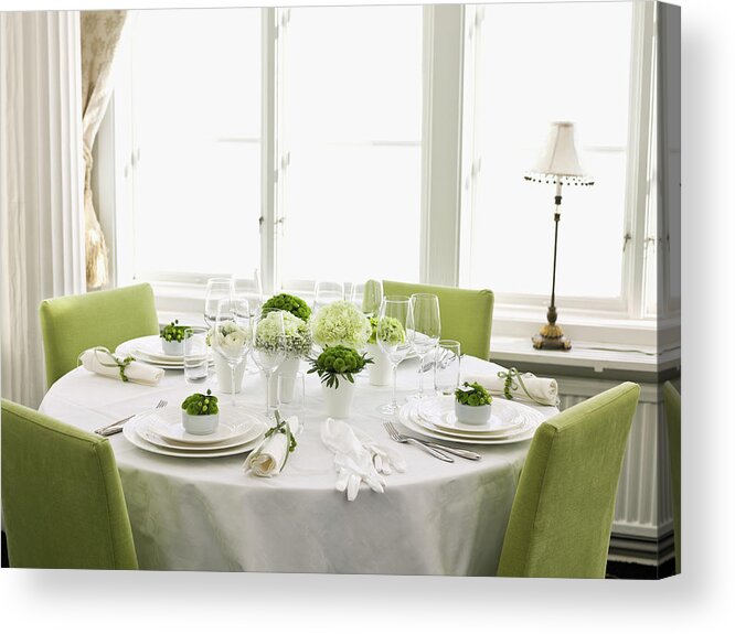 Sweden Acrylic Print featuring the photograph Elegant Place Setting by Johner Images