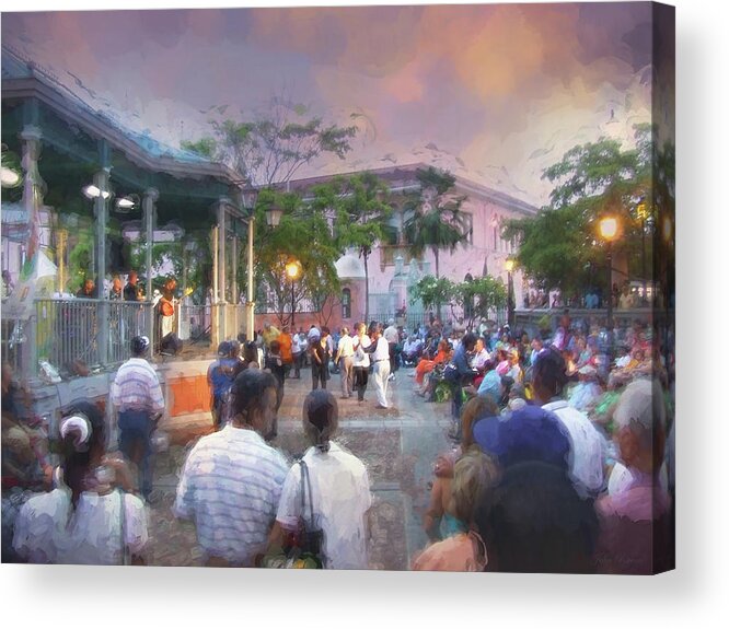 People Acrylic Print featuring the photograph Evening Festival by John Rivera