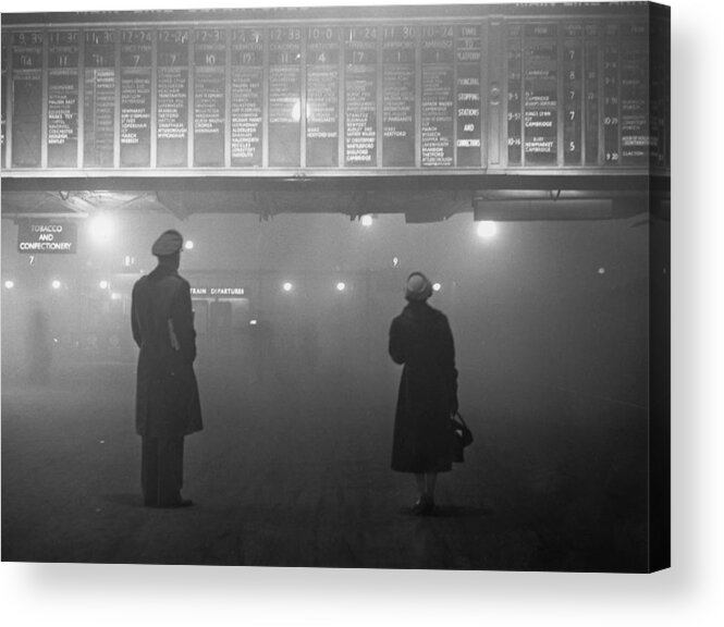 Problems Acrylic Print featuring the photograph Fog At Liverpool Street by Edward Miller