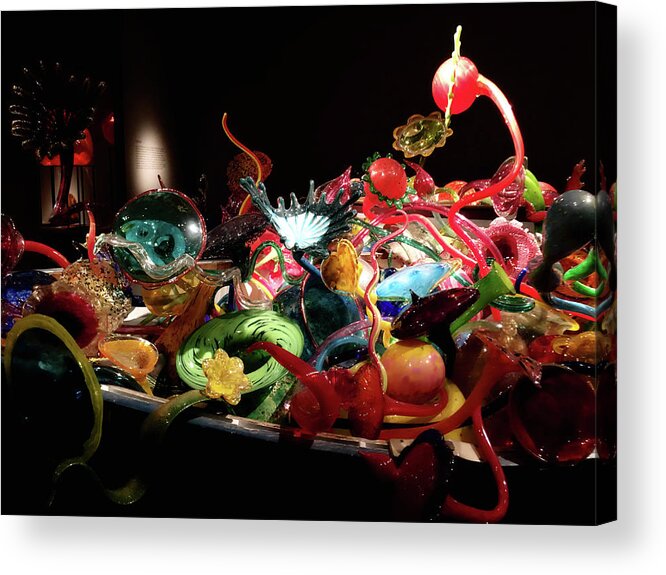 Glass Art Acrylic Print featuring the photograph Glass Garden in Canoe by Toni Hopper
