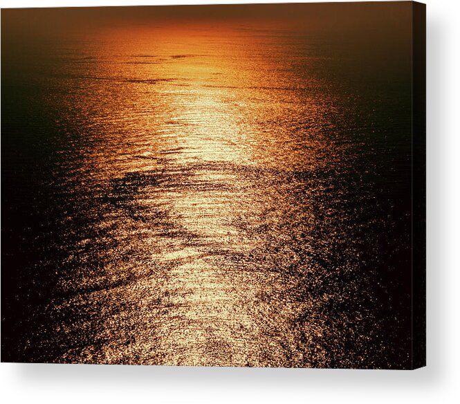 Sunset Acrylic Print featuring the photograph Golden sea in Alanya by Sun Travels