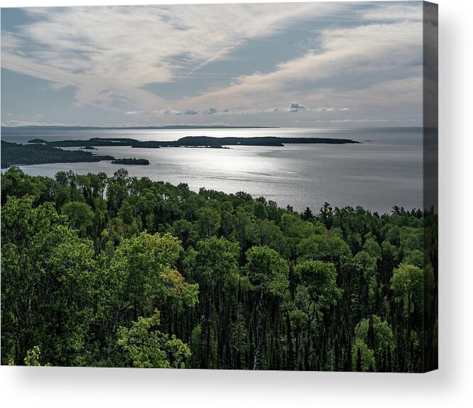 Lake Acrylic Print featuring the photograph Grand Portage Harbor by Patricia Gould