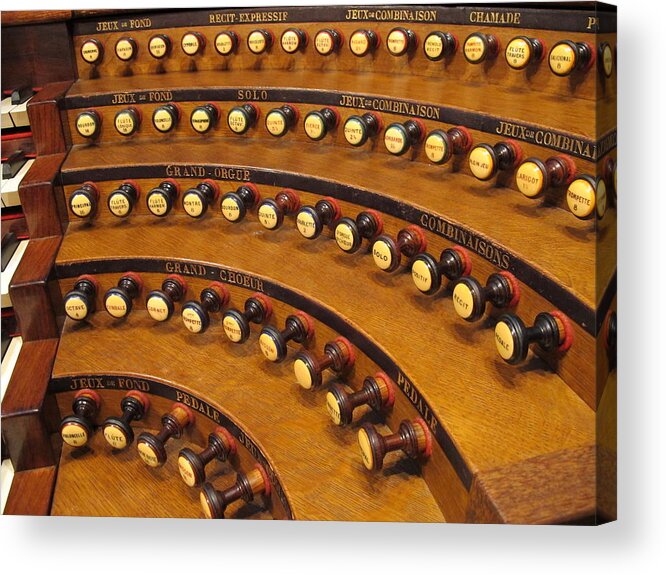 Music Acrylic Print featuring the photograph Great Organ Of St. Sulpice Church by Michael Grabois