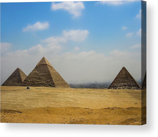Tranquility Acrylic Print featuring the photograph Great Pyramids Of Egypt by Roevin