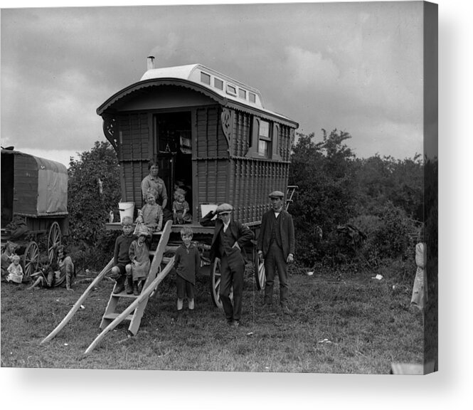 Child Acrylic Print featuring the photograph Gypsy Caravan by Fox Photos