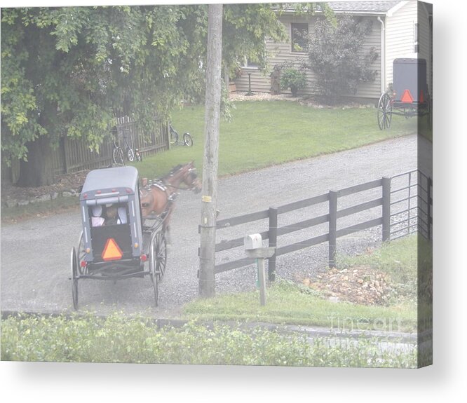 Amish Acrylic Print featuring the photograph Heading to a Sunday Gathering by Christine Clark