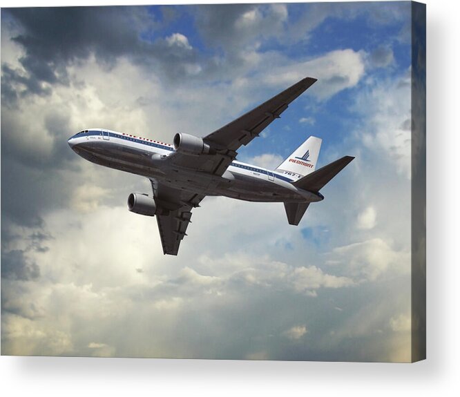 Piemont Airlines Acrylic Print featuring the photograph Historic Piedmont Airlines Boeing 767 by Erik Simonsen