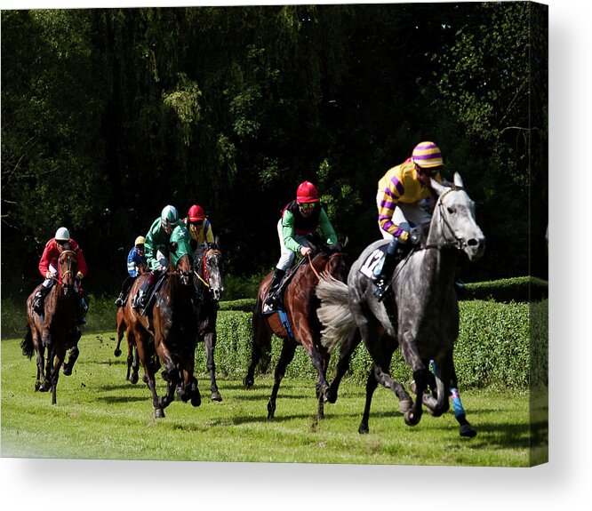 Horce-racing Acrylic Print featuring the photograph Horce Racing 09 by Jorg Becker