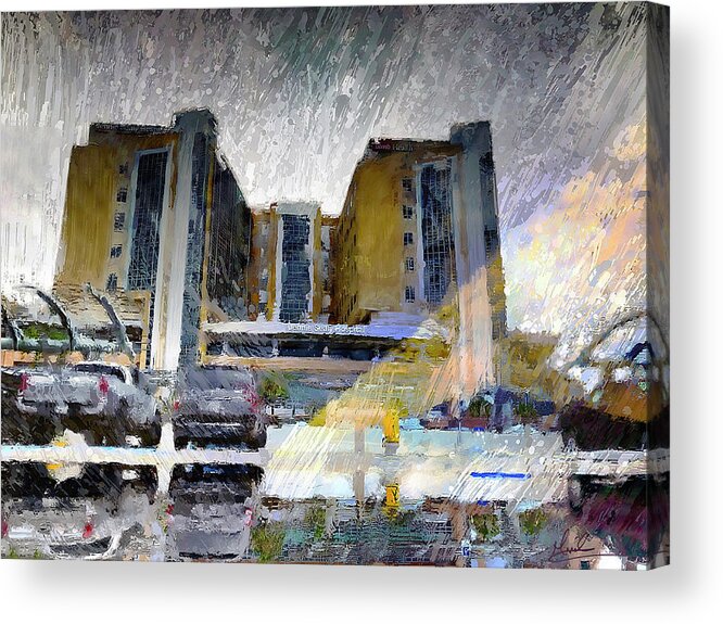 Hospital Acrylic Print featuring the photograph Hospital Reflections by GW Mireles