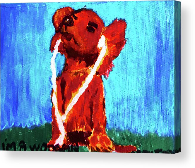 Pets Acrylic Print featuring the painting I'm A Woman by Gabby Tary