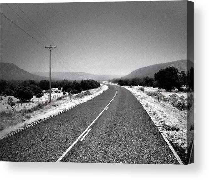 Roads Acrylic Print featuring the photograph Into The Fog by Brad Hodges