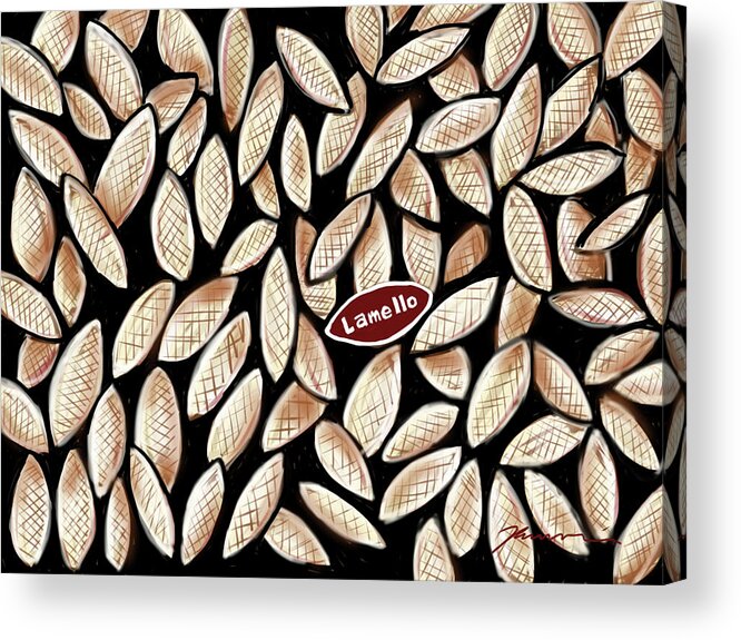 Jointing Plates Acrylic Print featuring the painting Jointing Plates by Jean Pacheco Ravinski