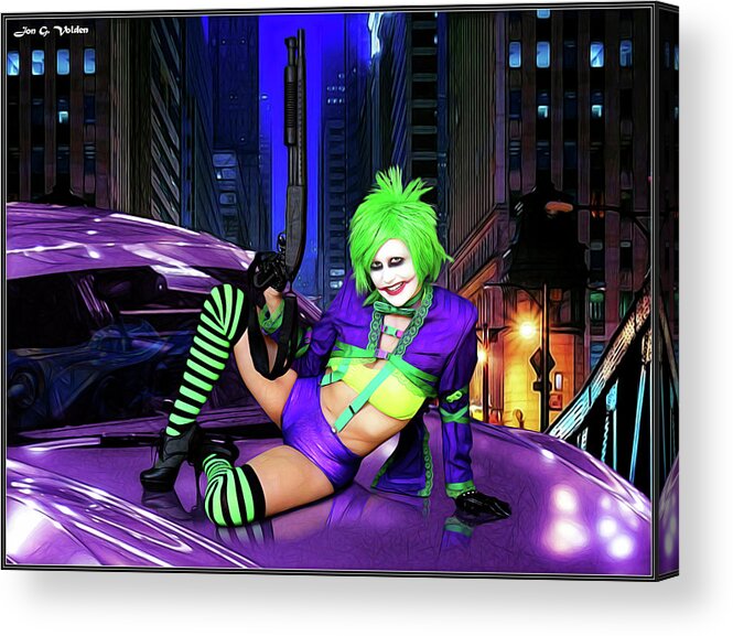 Joker Acrylic Print featuring the photograph Joker The Color Purple by Jon Volden