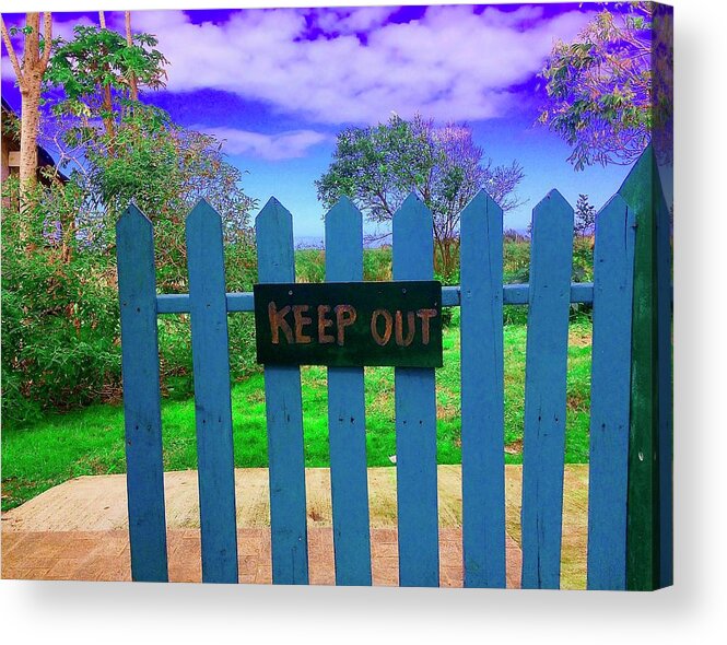 Keep Out Acrylic Print featuring the photograph Keep Out by Debra Grace Addison
