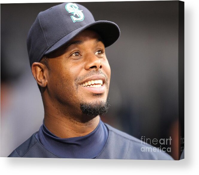 American League Baseball Acrylic Print featuring the photograph Ken Griffey Jr. Retires From Seattle by Otto Greule Jr