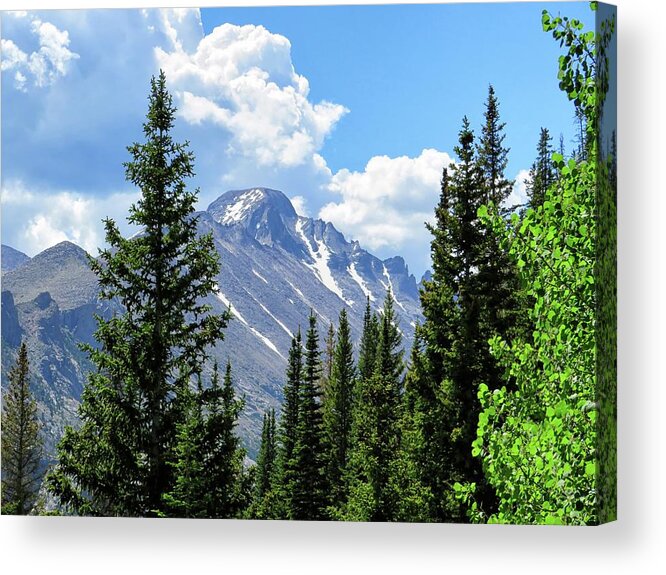 Colorado Acrylic Print featuring the photograph Longs Peak Summer by Connor Beekman