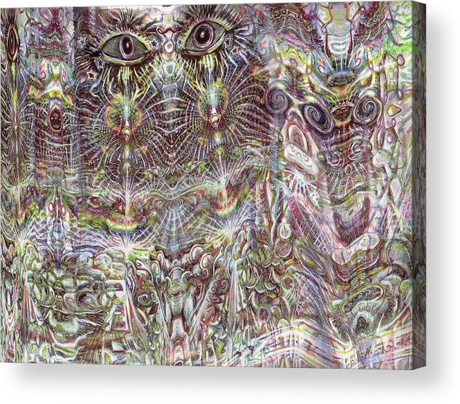 Pen Drawing Acrylic Print featuring the painting Looking Through by Jeremy Robinson