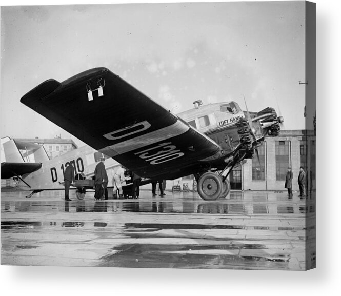 Airplane Acrylic Print featuring the photograph Lufthansa Airliner by Fox Photos