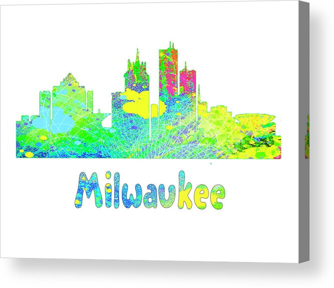 Milwaukee Acrylic Print featuring the digital art Milwaukee by Ali Chris