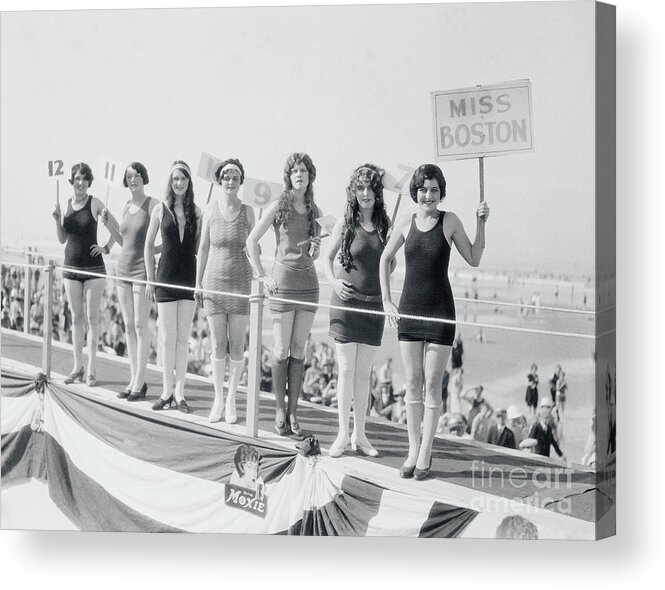 Child Acrylic Print featuring the photograph Miss Boston And Other Contestants by Bettmann