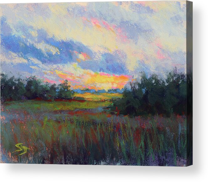Sunset Acrylic Print featuring the painting Morning Blessings by Susan Jenkins