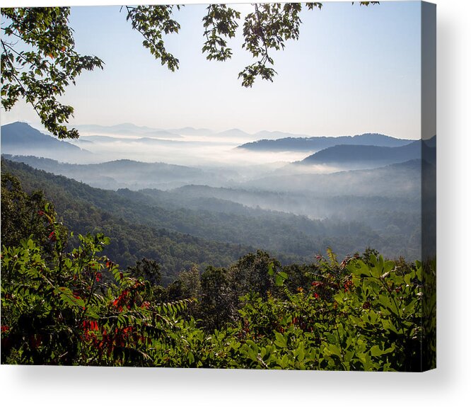 Chestnut Cove Acrylic Print featuring the photograph Morning on the Blueridge Parkway by L Bosco