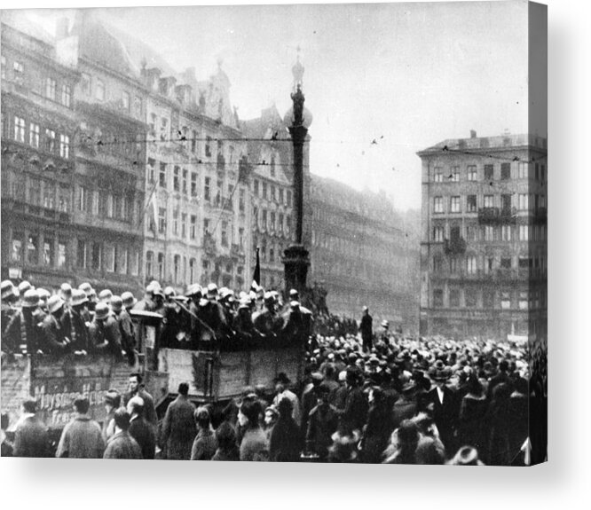 Crowd Acrylic Print featuring the photograph Munich Putsch by Keystone