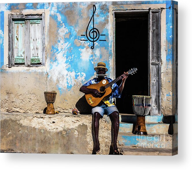 Musician Acrylic Print featuring the photograph Music is the medicine of the mind by Lyl Dil Creations