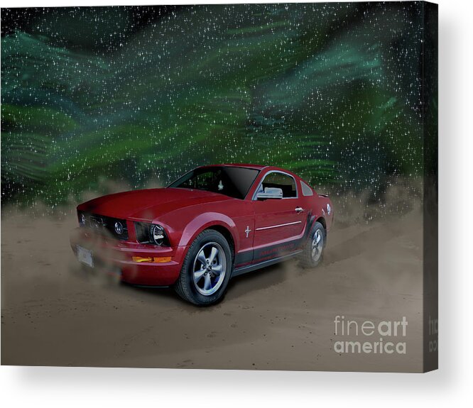 Mustang Acrylic Print featuring the photograph Mustang Alley by Vivian Martin