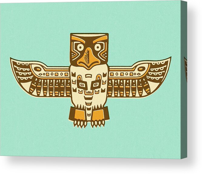 Alaska Acrylic Print featuring the drawing Native American Eagle by CSA Images